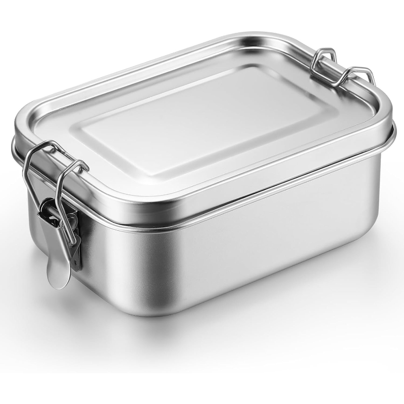 Meal Prep Lunch Boxes - ステンレス製食品保存容器 蓋付き ランチボックス 冷蔵庫オーガナイザー ホットポットプレップボックス アウトドアポータブルミールボックス