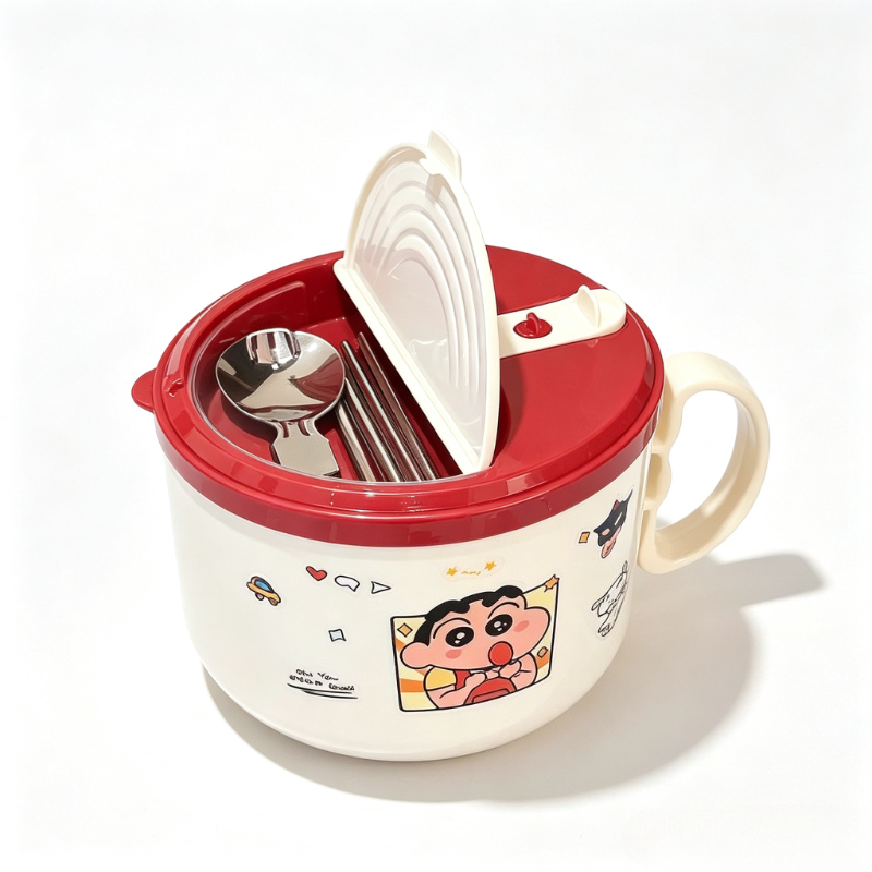 Meal Prep Soup - クレヨンしんちゃん漫画インスタントラーメンボウルかわいい学生家庭用携帯スープボウル食器アニメ周辺機器卸売