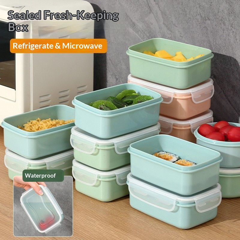 Meal Prep Lunch Boxes - 気密食品保存容器 BPAフリー スタッカブル 漏れ防止 ランチボックス 冷蔵庫オーガナイザー