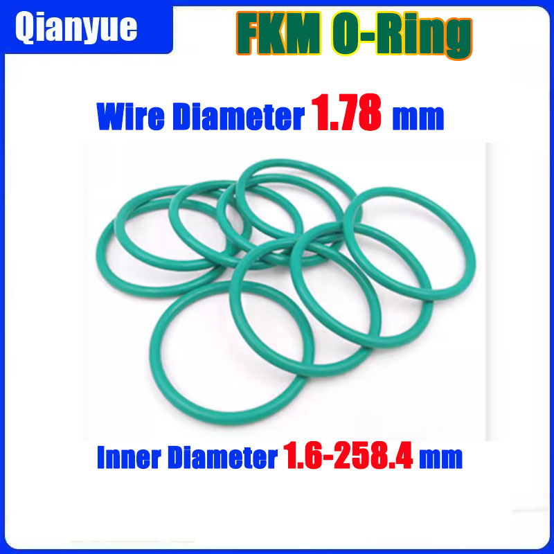 Meal Prep Co - グリーン FKM Oリング 1.78mm コード内径 1.6-258.4mm