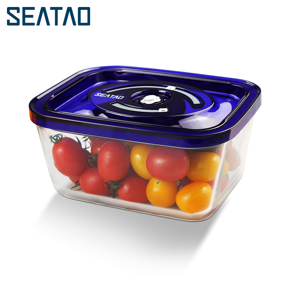 Meal Prep Co - Seataoガラス食品収納コンテナは、食事の準備をしている蓋付きの真空シーラー気密ストレージコンテナを保存します