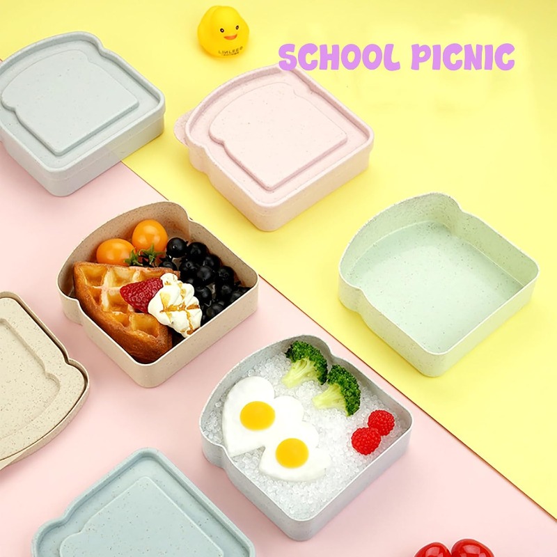 1/4 個のサンドイッチコンテナランチボックストースト型食品 - Meal Prep Lunch Boxes のレビューと価格