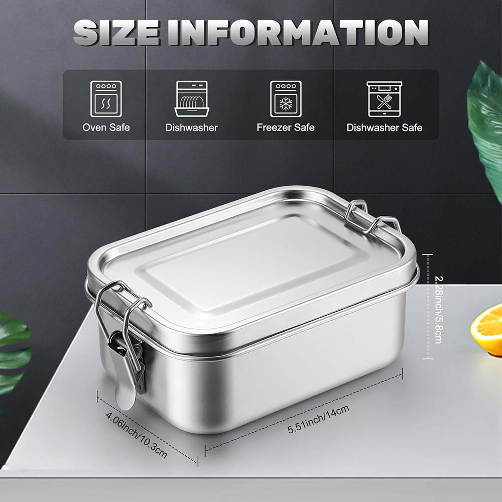 4 個のステンレス鋼弁当箱金属弁当箱食品保存容器ロック可能な - Meal Prep Lunch Boxes のレビューと価格