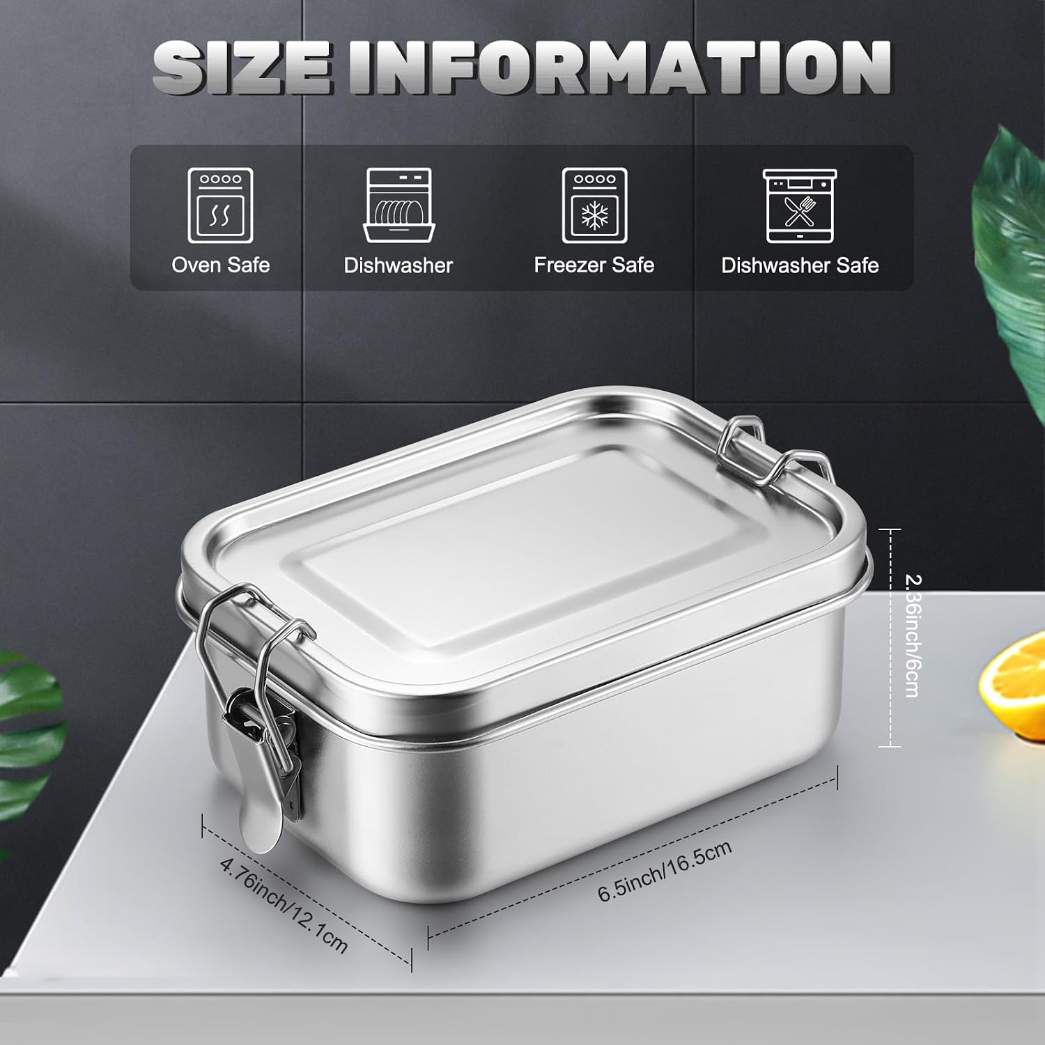 ステンレス製食品保存容器 蓋付き ランチボックス 冷蔵庫オー - Meal Prep Lunch Boxes のレビューと価格