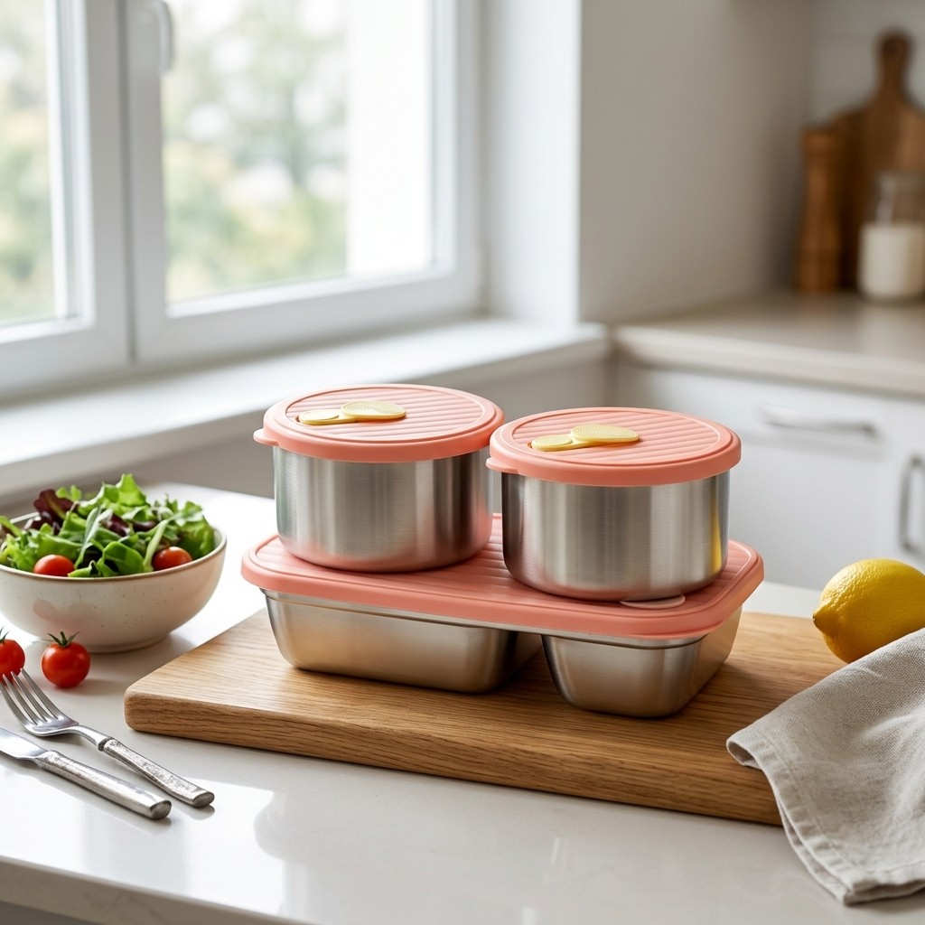 電子レンジ対応 304ステンレス製ランチボックスセット 弁当 - Meal Prep Lunch Boxes のレビューと価格