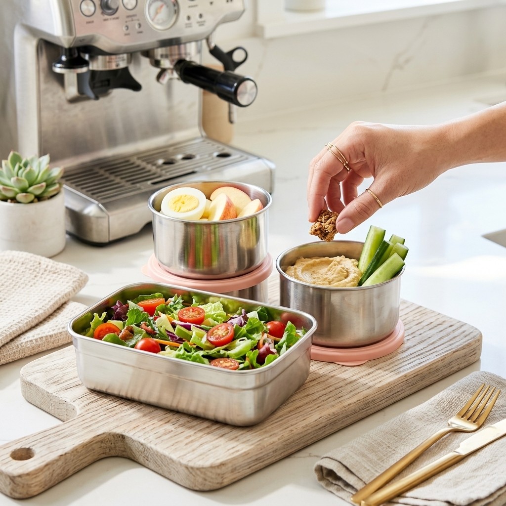 電子レンジ対応 304ステンレス製ランチボックスセット 弁当 - Meal Prep Lunch Boxes のレビューと価格