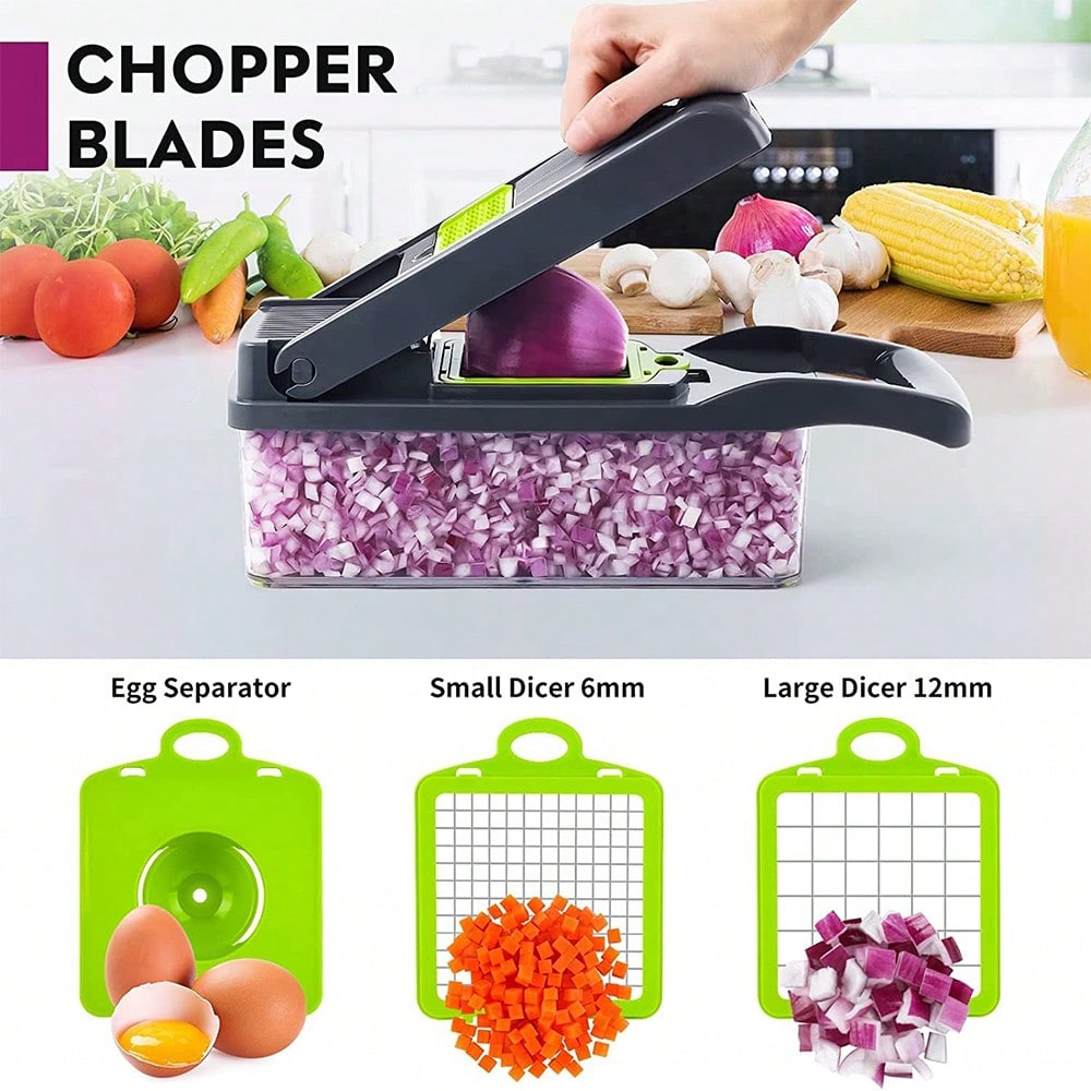 16点多機能キッチンセット：野菜・果物チョッパー、手動フード - Meal Prep Potatoes のレビューと価格