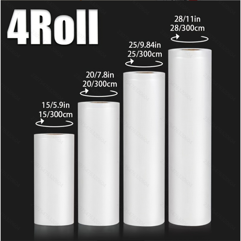 真空シーラーバッグ4個：4ロール（M/L/XL幅）、各3m。 - Meal Prep Co のレビューと価格