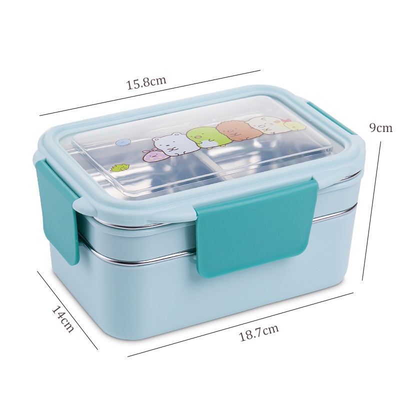 ランダムパターンの漫画のお弁当箱,ステンレス鋼,2層,食品容 - Meal Prep Lunch Boxes のレビューと価格
