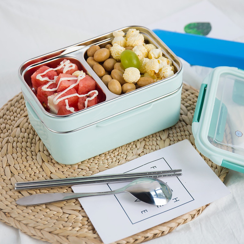 ランダムパターンの漫画のお弁当箱,ステンレス鋼,2層,食品容 - Meal Prep Lunch Boxes のレビューと価格