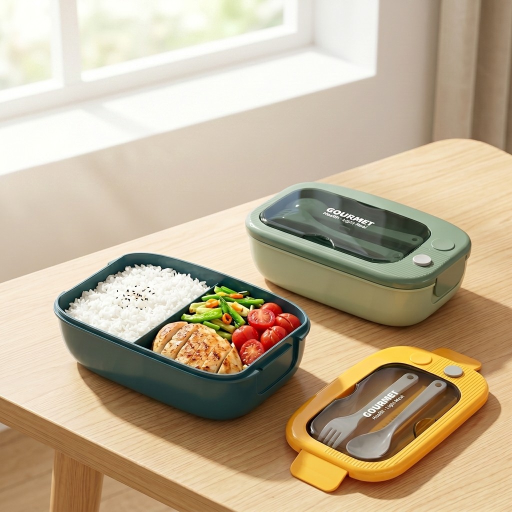 電子レンジ対応プラスチック製弁当箱 2コンパートメント漏れ防 - Meal Prep Lunch Boxes のレビューと価格
