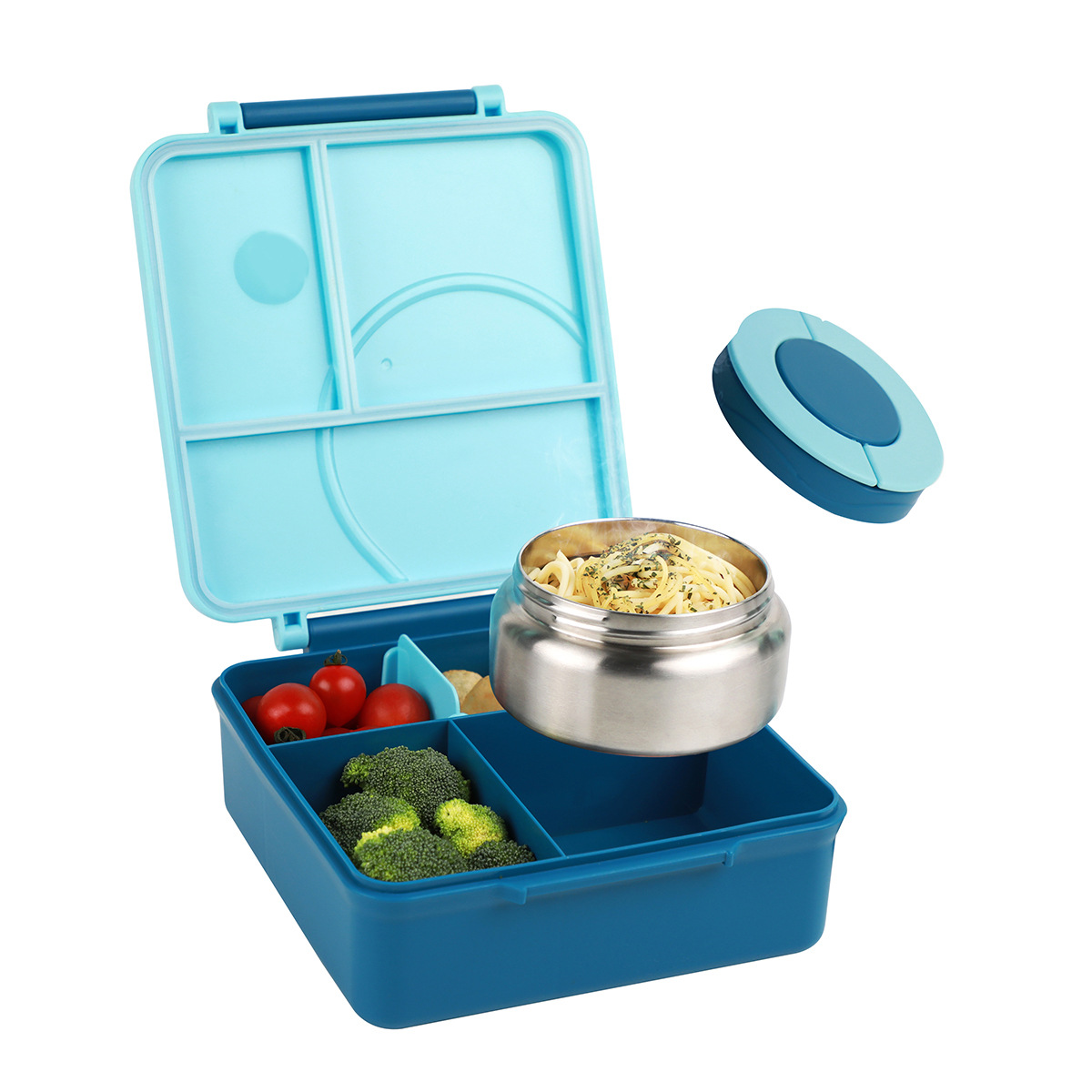 断熱スープ付き4グリッドランチボックス、ティーンエイジャーや - Meal Prep Soup のレビューと価格