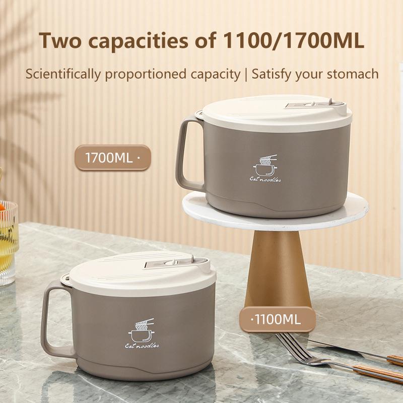ステンレス製大容量蓋付き麺鉢、耐久性のある高品質キッチン用食 - Meal Prep Soup のレビューと価格