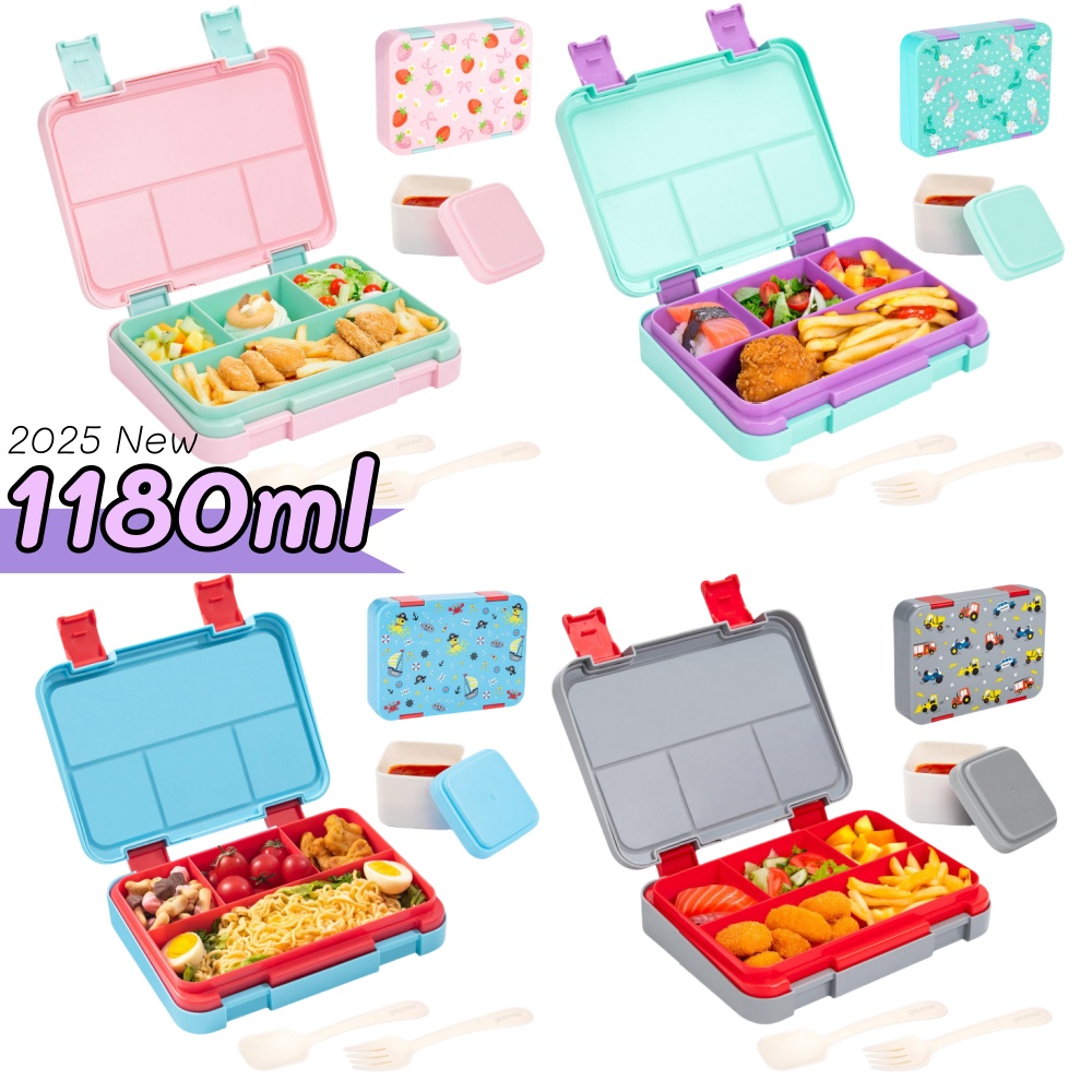 40オンス漫画柄弁当箱セット、漏れ防止、取り外し可能な仕切り - Meal Prep Lunch Boxes のレビューと価格