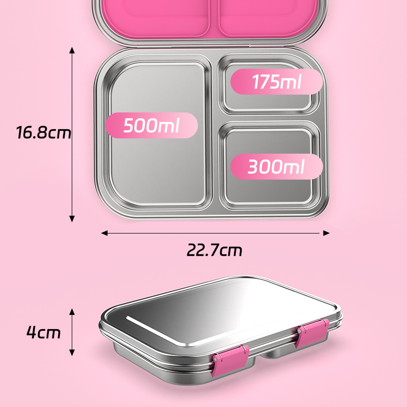 ステンレス製漏れ防止弁当箱 サンドイッチ対応 食品安全 コン - Meal Prep Lunch Boxes のレビューと価格