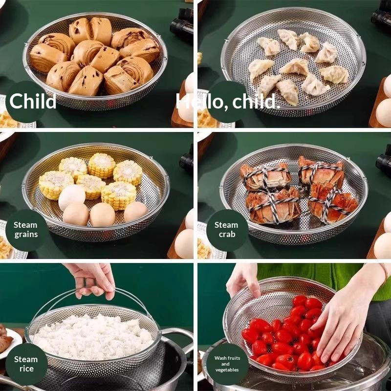 ステンレス製圧力鍋蒸し器、耐熱ハンドル付き、食事の準備、シー - Meal Prep Co のレビューと価格